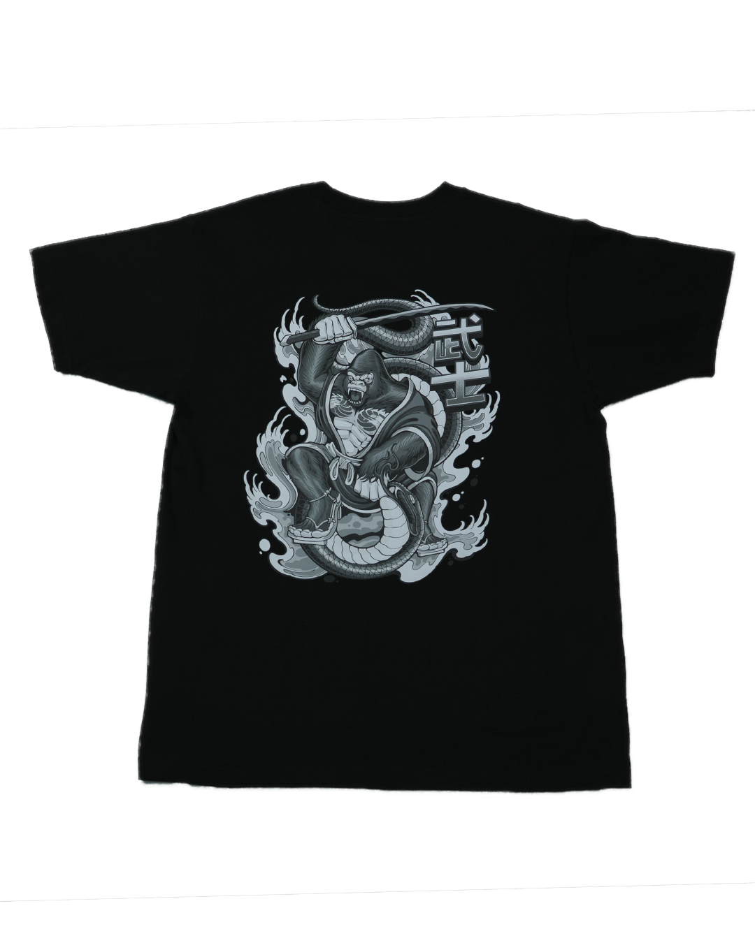 Oversized Samurai Warrior Back Graphic T-shirt