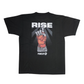 'RISE' Graphic Tee in Black