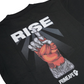 'RISE' Graphic Tee in Black