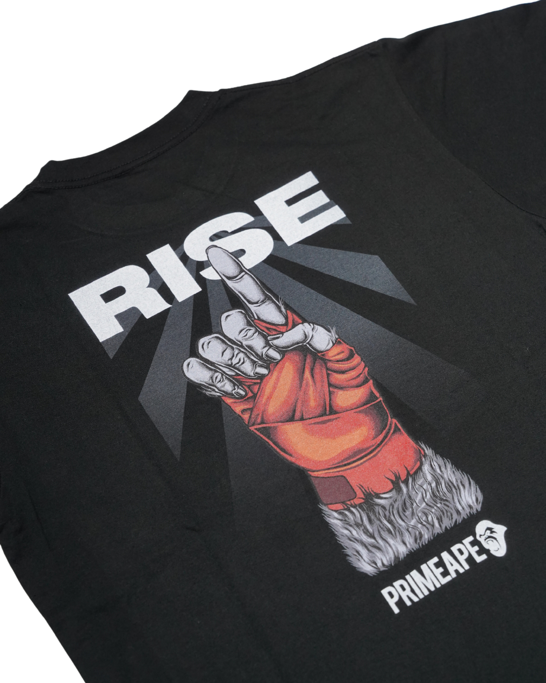 'RISE' Graphic Tee in Black