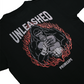 UNLEASHED oversized tee in black