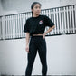 UNLEASHED oversized tee in black