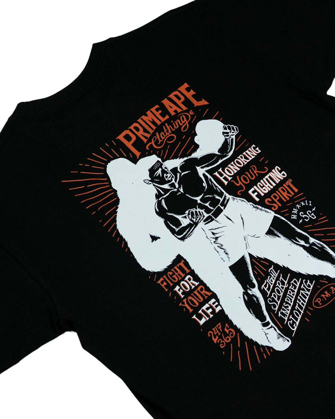 Boxing Graphic Tee in black